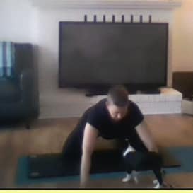 Kim and Archie Kim and Archie enjoying a Zoom Pets Session at Sheila Hamilton Movement Garden