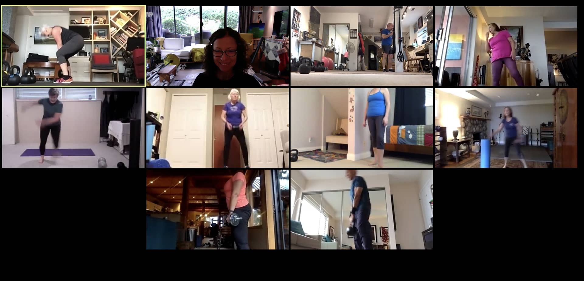 Group Class Screen Shot 2020-12-09 at 10.03.43 AM Picture of live Virtual Group Fitness class in Canada
