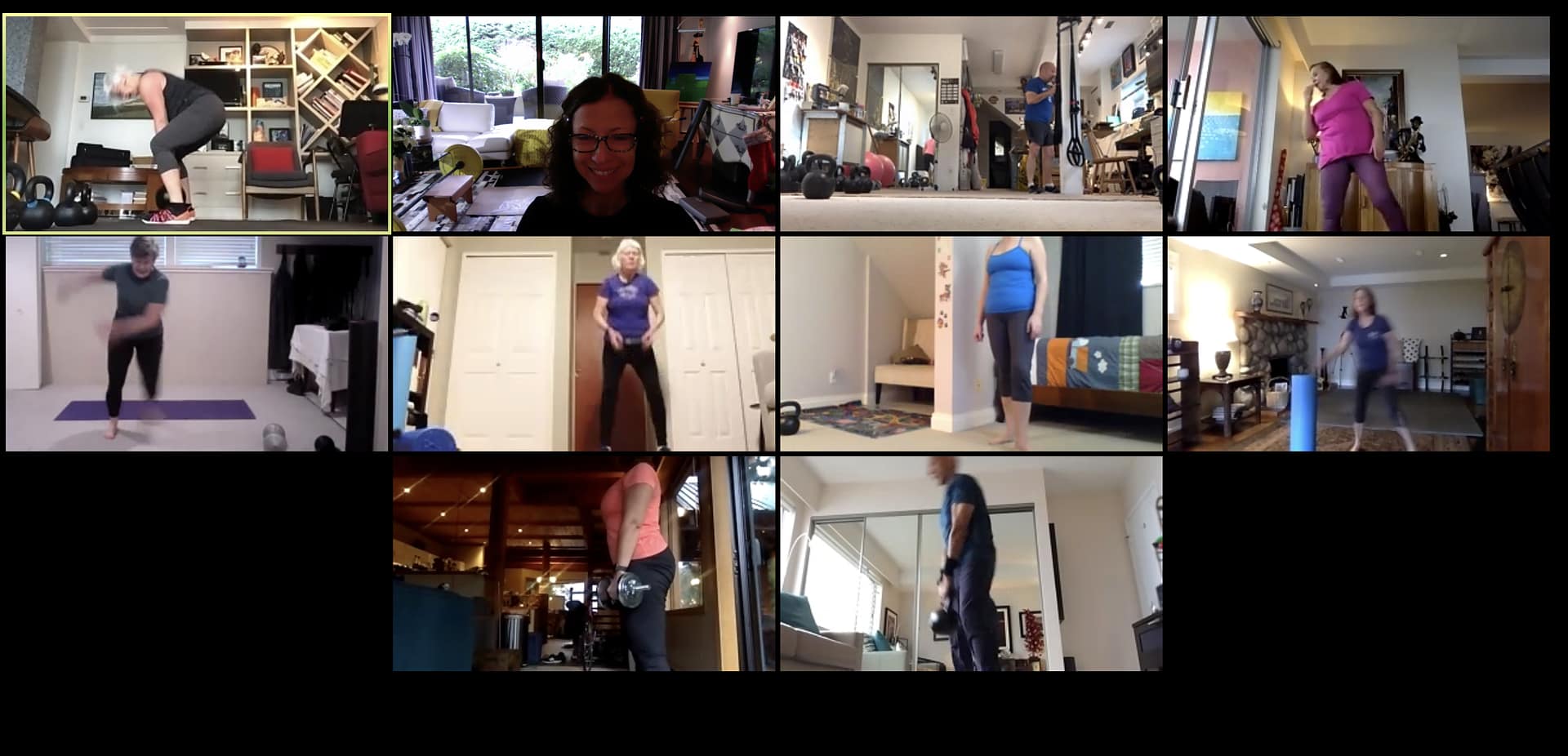 Picture of live Virtual Group Fitness class in Canada