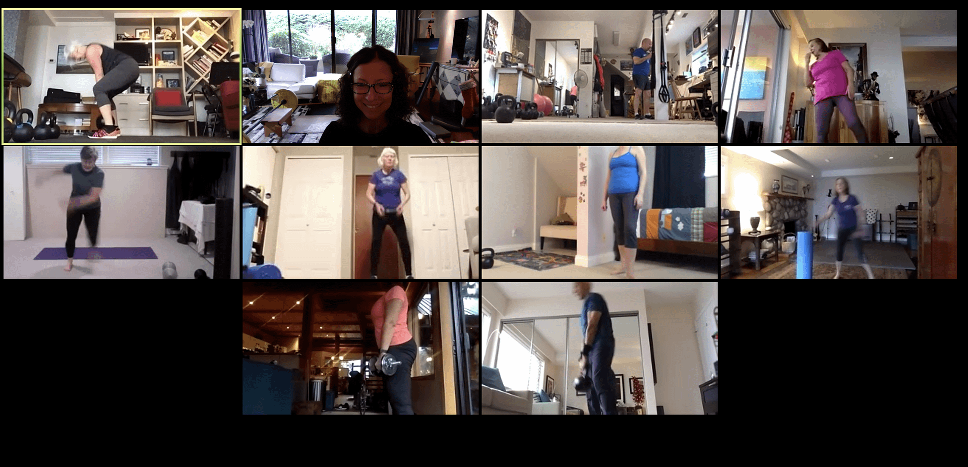 Group Class Screen Shot 2020-12-09 at 10.03.43 AM Picture of live Virtual Group Fitness class in Canada
